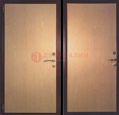 Коричневая металлическая дверь с ламинатом ДЛ-17 в Липецке