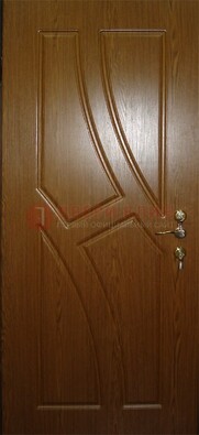 Коричневая железная дверь с МДФ ДМ-106 в Липецке
