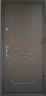Темная входная дверь с МДФ ДМ-169 в Липецке