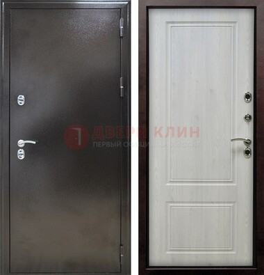 Коричневая железная дверь с МДФ ДМ-170 в Кашире