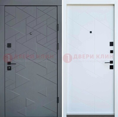 Черная металлчисекая филенчатая дверь с МДФ Венге ДМ-224 в Липецке