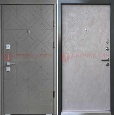 Стальная белая дверь c МДФ Венге ДМ-257 в Екатеринбурге