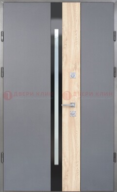 Полуторная металлическая дверь с МДФ ДМ-503 в Липецке