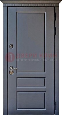 Тёмная входная дверь для коттеджа с МДФ ДМ-528 в Липецке