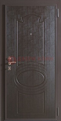 Темная металлическая дверь с МДФ ДМ-88 для частного дома в Липецке