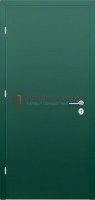 Зеленая стальная дверь с нитроэмалью ДН-6 в Липецке