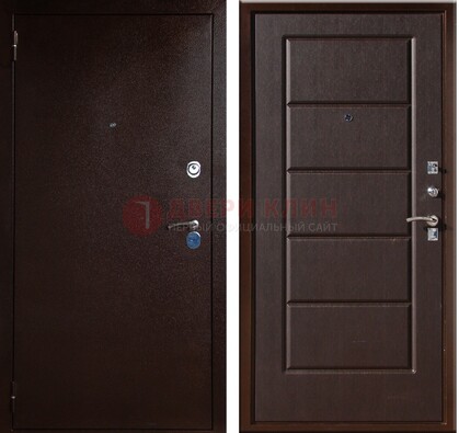 Темная входная дверь с порошковым окрасом ДП-113 в Липецке