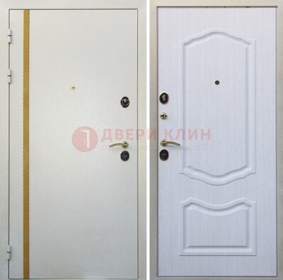 Белая входная дверь с порошковым напылением ДП-136 в Липецке