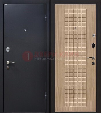 Черная металлическая дверь с порошковым покрытием ДП-157 в Липецке