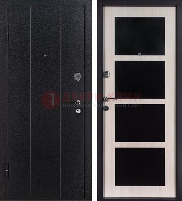Черная металлическая дверь с порошковым напылением ДП-176 в Липецке