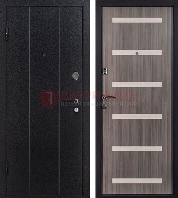 Черная стальная дверь с порошковым окрасом ДП-199 в Липецке