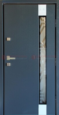 Стальная дверь с порошковым покрытием и МДФ Миланский орех ДП-216 в Екатеринбурге