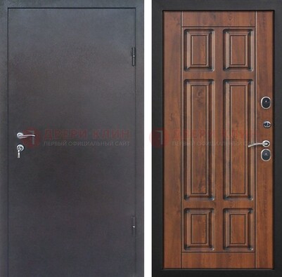 Входная дверь с порошковым покрытием Медный антик с МДФ панелью ДП-235 в Липецке