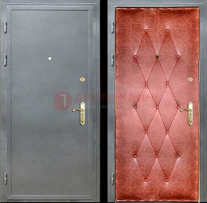 Серая стальная дверь с порошковым покрытием ДП-25 в Липецке