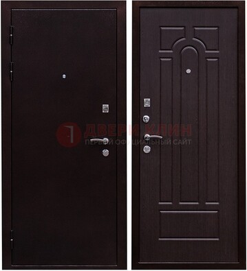 Черная стальная дверь с порошковым покрытием ДП-35 в Липецке