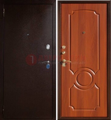 Темная железная дверь с порошковым напылением ДП-46 в Липецке