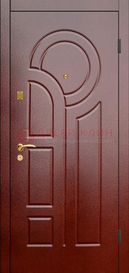 Красная металлическая дверь с порошковым окрасом ДП-57 в Липецке
