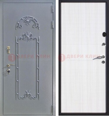 Черная входная дверь с порошковым покрытием ДП-67 в Кашире