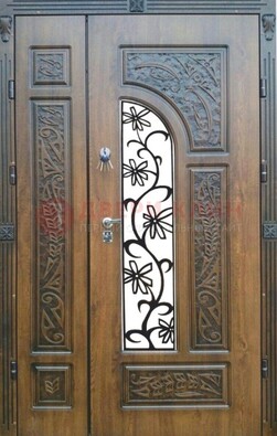 Морозостойкая металлическая парадная дверь ДПР-12 в Липецке