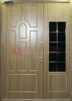 Входная дверь Дверь со вставками из черного стекла ДПР-42 в Лобне