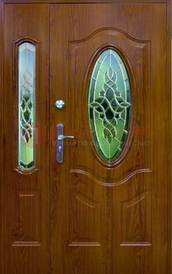 Парадная дверь со стеклянными вставками ДПР-73 для дома в Черноголовке