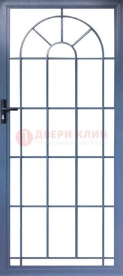 Синяя металлическая решетчатая дверь ДР-28 в Липецке