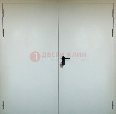 Белая металлическая техническая дверь ДТ-8 в Липецке