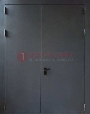 Черная распашная тамбурная дверь Порошок ДТМ-46 в Липецке