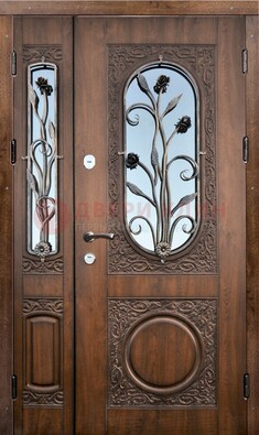 Железная дверь с виноритом и ковкой ДВТ-180 в Липецке