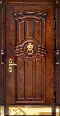 Входная дверь с виноритом в коричневом цвете ДВТ-236 в Липецке