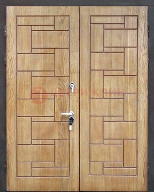 Светло-коричневая стальная дверь с виноритом ДВТ-245 в Липецке