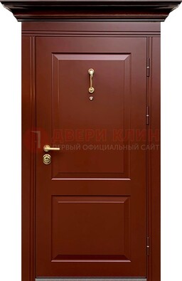 Красная железная дверь винорит для частного дома ДВТ-251 в Липецке