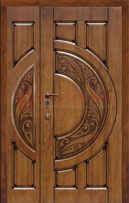 Коричневая входная дверь с виноритом ДВТ-5 в Шатуре