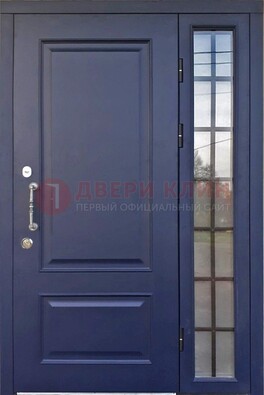 Коричневая дверь с виноритом и МДФ Беленый дуб ДВТ-79 в Липецке