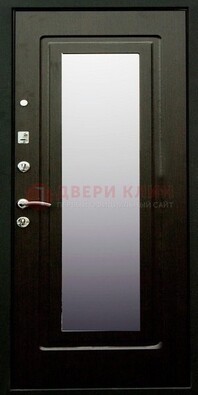 Черная металлическая дверь с зеркалом ДЗ-37 в Липецке